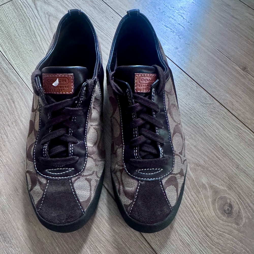 Coach Women's Brown and Tan Sneakers